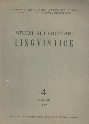 studii si cercetari lingvistice (stand lingvistica)
