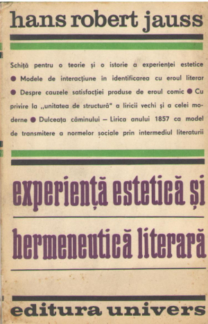 Experienta estetica si hermeneutica literara