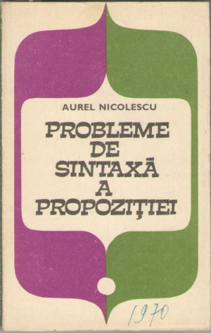 Probleme de sintaxă a propoziţiei