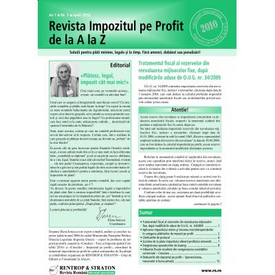 Revista Impozitul pe profit de la A la Z