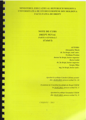 note de curs drept penal partea generala ciclul 1