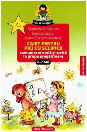 Caiet pentru pici cu sclipici 6-7 ani