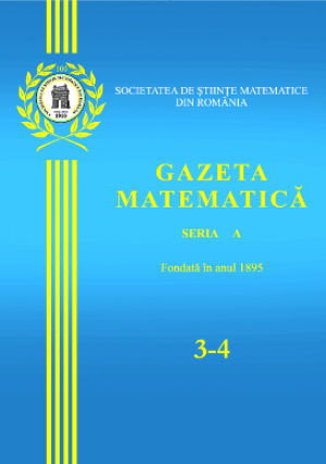 Gazeta Matematica  Seria A  pentru profesori Abonament anual