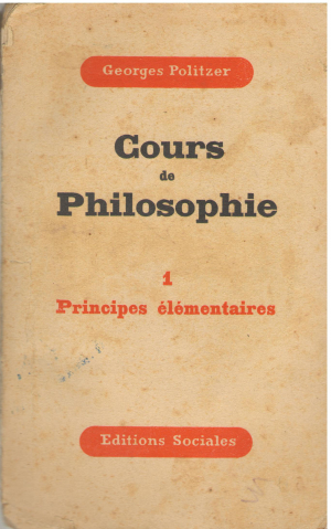 cours de philosophie I Principes elementaires