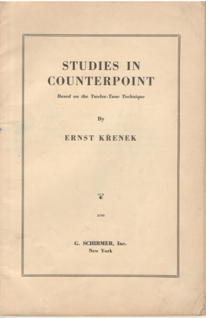 Studies in counterpoint  Based on the Twelve-Tone Technique