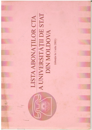 Lista abonatilor CTA a Universitatii de Stat din Moldova