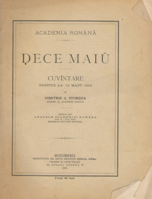 dece maiu cuvintare rostita la 12 maiu 1900