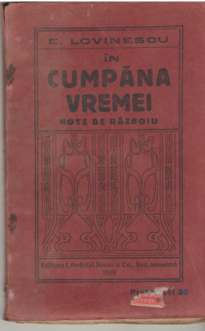In cumpana vremei  In marginea epopeei  Note de razboiu