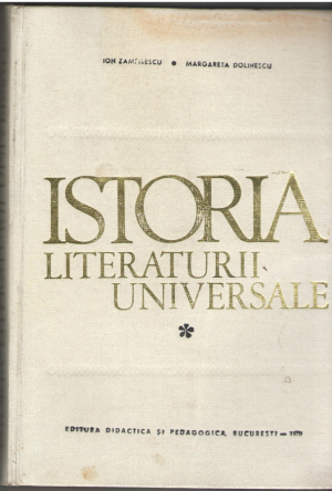 Istoria literaturii universale  Volumul 1