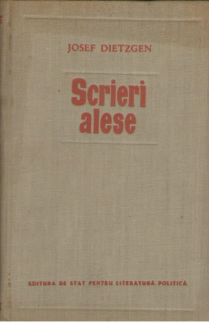 scrieri alese Josef Dietzgen