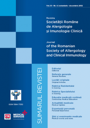 Revista Societatii Romane de Alergologie si Imunologie Clinica