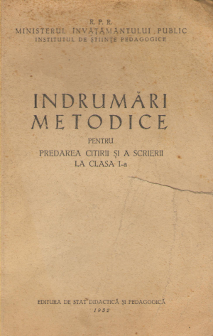 Indrumari metodice pentru predarea citirii si scrierii la clasa I-a