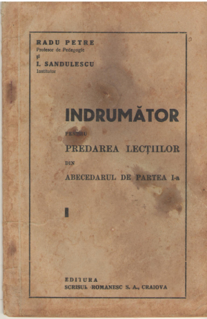 indrumator pentru predarea lectiilor din abecedarul de partea i-a