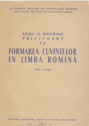 Formarea cuvintelor în limba română (volumul al 2-lea)
